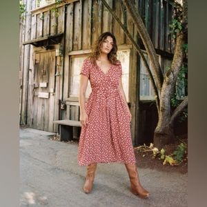 Simple Dawn Dress in Currant Floral